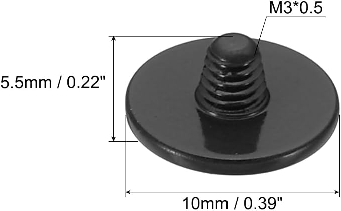 PATIKIL Camera Shutter Button, 3 Pack Soft Shutter Release Button Pure Copper Camera Button Convex Suitable for Nikon for Fujifilm for Leica DSLR/SLR Camera, Black - Image 2