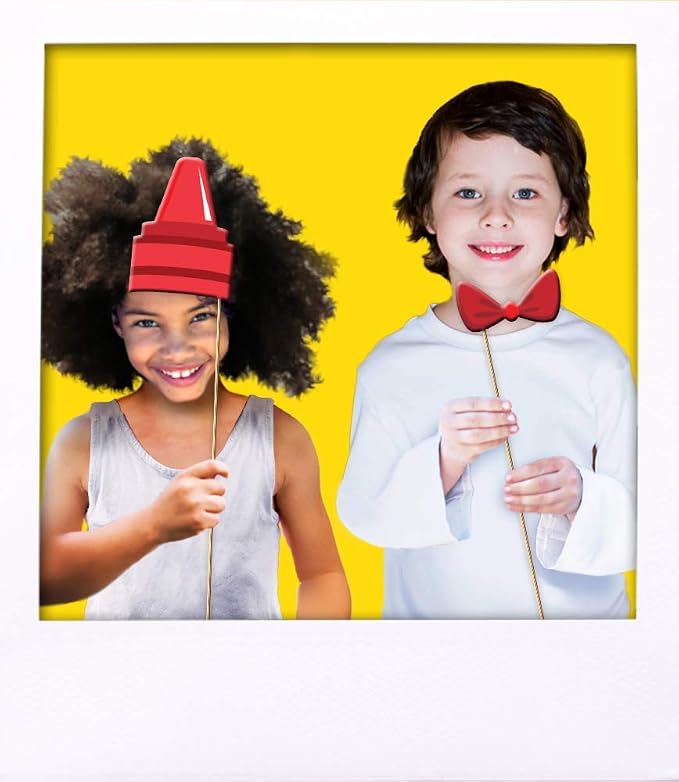 School Bus Photo Booth Props Kit - 20 Pack Party Camera Props Fully Assembled - Image 5