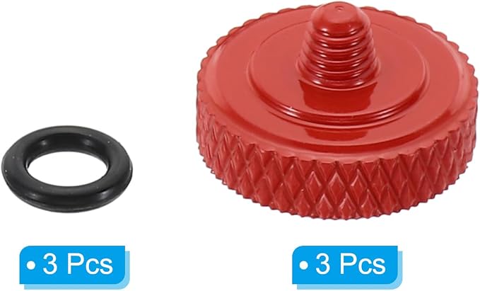PATIKIL Camera Shutter Button, 3 Pack Soft Shutter Release Button Pure Copper Camera Button Carved Suitable for Nikon for Fujifilm for Leica DSLR/SLR Camera, Red - Image 3