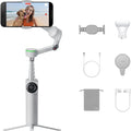 Insta360 Flow 2 Pro Creator Bundle Grey - Foldable AI Phone Gimbal, Apple DockKit, 360º Pan Tracking, Free Tilt Mode, Built-in Tripod/Selfie Stick, Portable Vlog/Travel Stabilizer, Spotlight, MagSafe by Unknown
