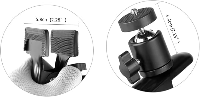 Gabil GRM-DDC1-2 Pack Aluminum Alloy Clamp with 1/4" Damping Ball Head, Universal Mount for GRA-AT330T/TC Controller Box and Camera Accessories, Anti-Slip Rubber Pads, Fits 2.28" Max Table Thickness - Image 4