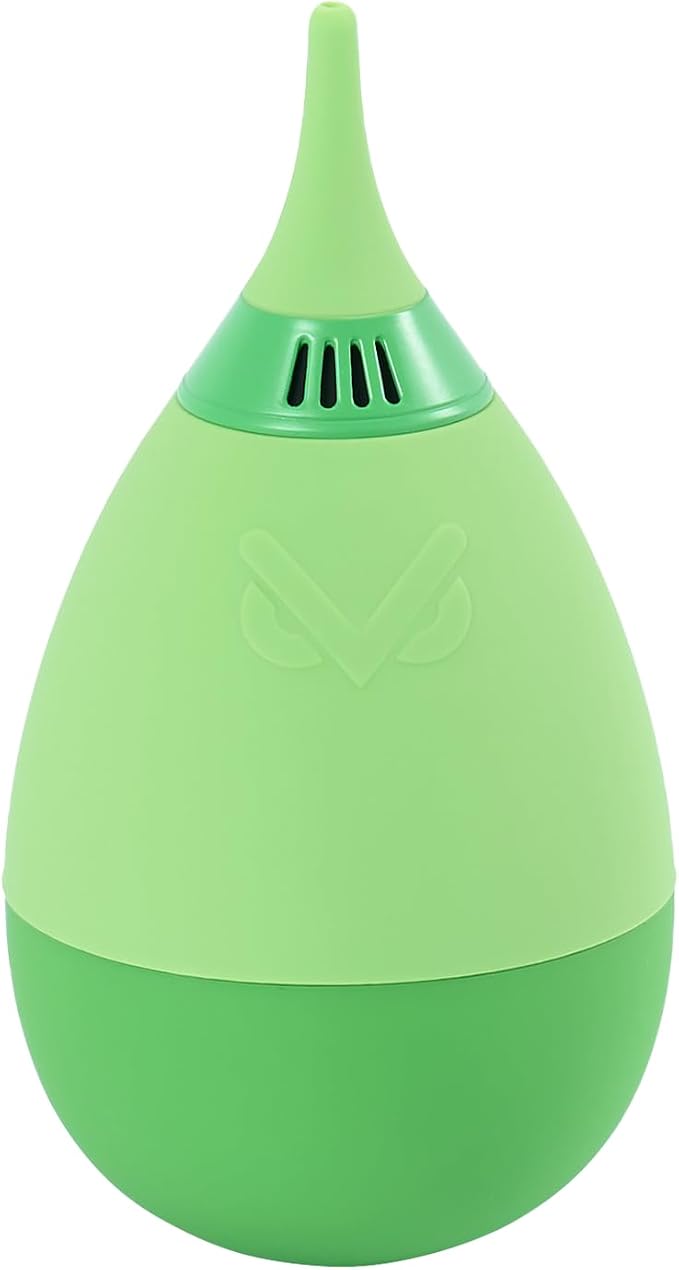 VSGO Camera Air Blower for Lens and Sensor Cleaning, Green | One-Way Air Valve; Tumbler Base Keeps Nozzle Raised; Soft Silicone Body; Easy-Squeeze Design; Pocket-Friendly Carry by VSGO