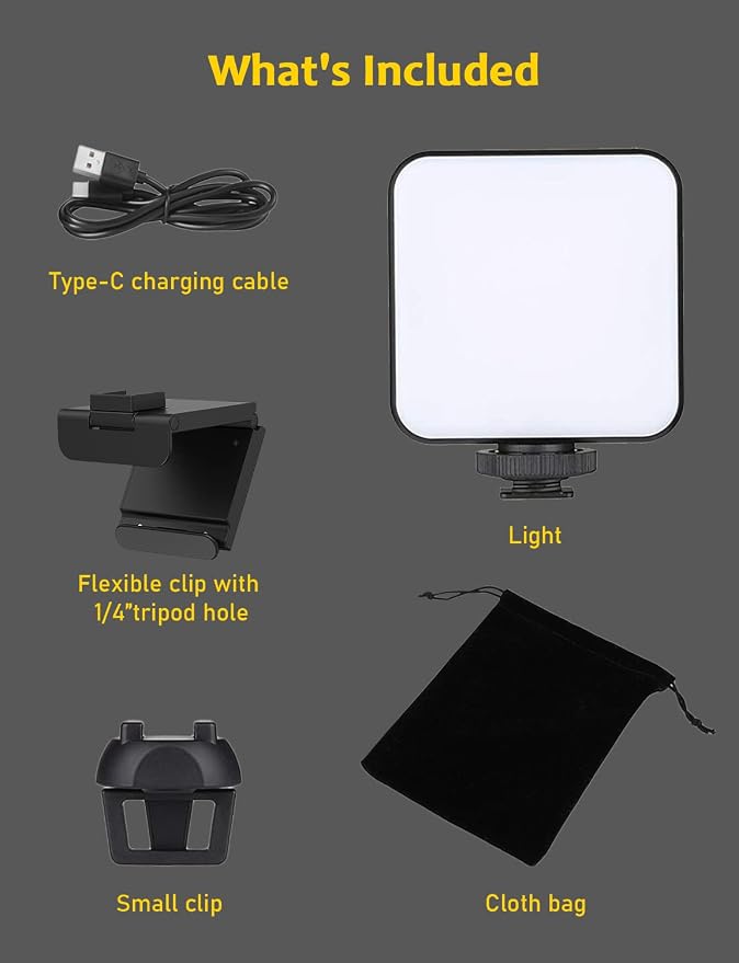 NexiGo Glow Light for Streamers, Enhanced Video Conference Lighting Kit with Webcam Style Clip, Built-in Battery, Dimmable & Rechargeable, for Streaming, Photography, Vlogging - Image 9