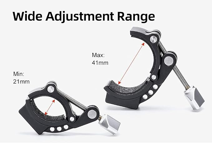 SunwayFoto Titan Tube Clamp CC-01 Accessory/Magic Arm Mount w 1/4" & 3/8" Sockets Ideal for 32mm & 36mm Legs - Image 3