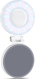 Portable Magnetic Led Selfie Light, Rechargeable Portable Ring Light for Phone, Selfie Ring Light with Mirror for Phone Folding Video Makeup Live Vlog Fill Light White by Unknown