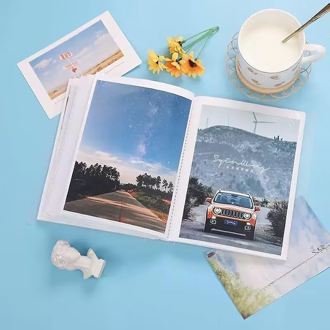 2 Pack Small Photo Album 4x6 Photos Book, Travel Plastic Picture Books | Each 24 Pages Shows 48 Pictures,Postcard Album,Mini Photo Album,Baby Photo Books for Pictures Store and Display Memories - Image 4