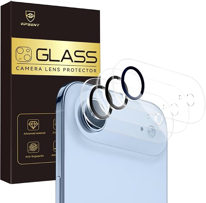 Camera Lens Protector for iPhone 17 Air 6.6",9H Tempered Glass，Ultra HD, Scratch Resistance Easy to Install，Case Friendly， 3-Pack by Vipsent
