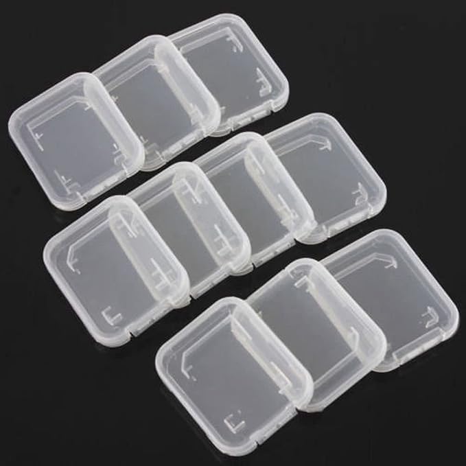 eTECH Collection Clear Plastic SD/SDHC/SDXC/Secure Digital Memory Card Case Holder Compatible for SanDisk/Kingston/Transcend/Samsung Memory Card (100 Pack) - Image 4