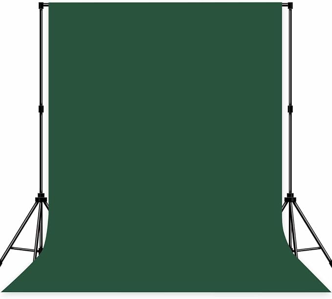 Deep Green Photo Backdrop Fabric Professional Photography Background 5x7ft | Seamless Design eliminates Wrinkle Portrait Photography Wedding Dark Theme Decorations by MIZSYE