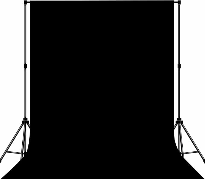 Black Photo Backdrop Professional Photography Background Cloth 8x10ft | Seamless Design eliminates Wrinkle Portrait Photography Wedding Dark Theme Decorations by MIZSYE