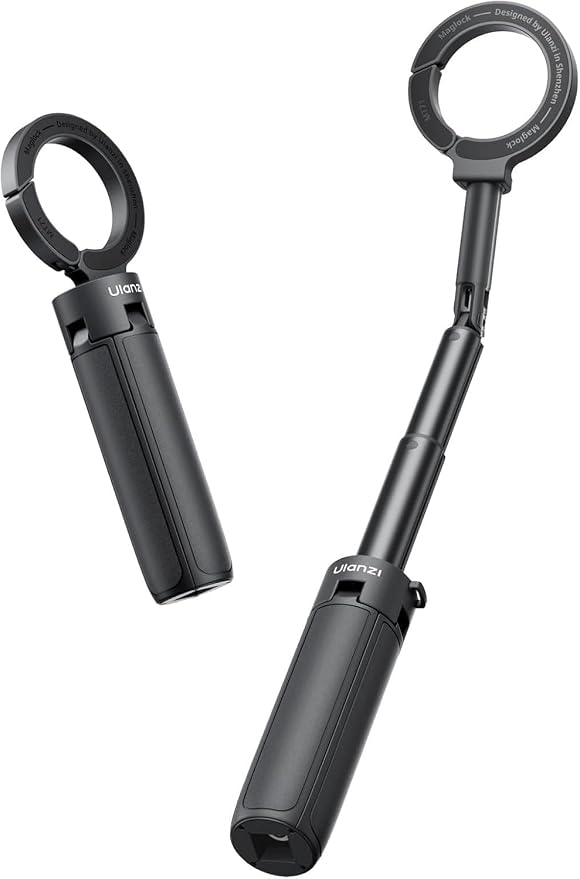 ULANZI MT71 Mini Magnetic Selfie Stick Tripod, Foldable & Lightweight, 180° Tilt, Compatible with iPhone 17-12 Series, with Adhesive Magnetic Ring for Desktop Shooting/Vlog/Selfie - Image 8