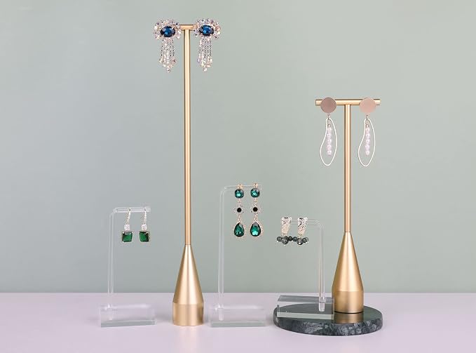 3pcs clear earring stand jewelry display for show, acrylic earring holder hanger for women, small earring jewelry display for selling Photo【Acrylic Earring L Stand-3pcs 】 - Image 8