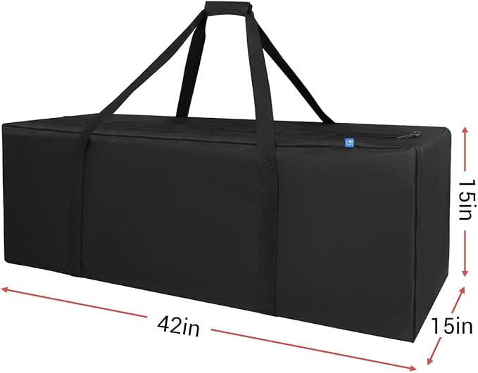 COOLBEBE 42" Sports Duffle Bag - 150L Extra Large Travel Duffel Luggage Bag | Upgrade Zipper, Sturdy & Water Resistant for Camping Moving, Black - Image 6