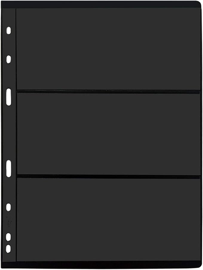 MUDOR Stamp Pages for Stamp Collection Album Binder Book, 10 Sheet 3 Rows | Stamp Sleeves 3 Pocket for Collectors ,Stamp Collecting Sheets Supplies,Professional Pack - Image 2