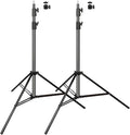 Aluminum Alloy Light Stand 9.5 Feet/2.8m Adjustable Spring Cushioned Photography Tripod for Photo Studio Speedlight Flashes, Ring Light, Photographic Equipments Thickening Flash Stand, 2 Pack by ITOTIN