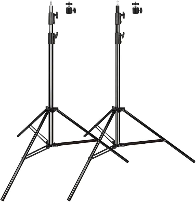 Aluminum Alloy Light Stand 9.5 Feet/2.8m Adjustable Spring Cushioned Photography Tripod for Photo Studio Speedlight Flashes, Ring Light, Photographic Equipments Thickening Flash Stand, 2 Pack - Image 9