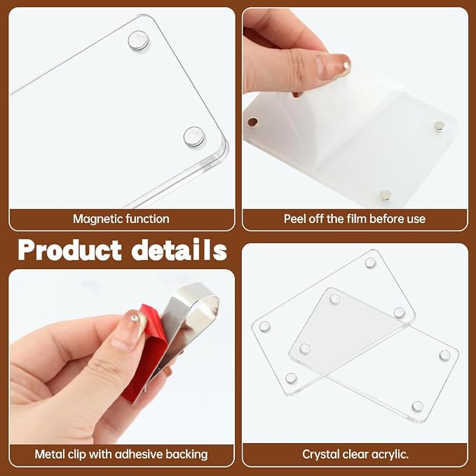 Car Picture Holder, Magnetic Car Picture Frame with Visor Clip Personalized Photo Holder Cars Accessories Photo Holder Displays(1pc,9 * 6cm) - Image 7