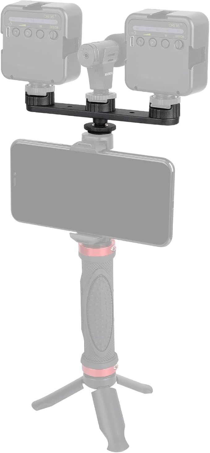 ChromLives Triple Cold Shoe Extension Mount Hot Shoe Base Adapter Extension Bar Bracket with 1/4 Screw for Tripod/Microphone/LED Light Compatible with Canon Sony Cameras… - Image 7