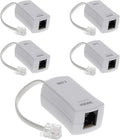 InstallerParts DSL Modem Phone Filter - for Interference Elimination and Static Noise Blocker | for Answering Machine, Fax Machine, Telephones Landline Cordless | 5 Pack, White DSL Phone Filter by Installerparts