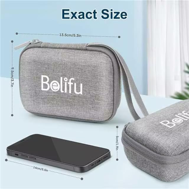 Belifu Storage Bag, Hard Travel Case for Tens Unit, Wires and Electrode Pads, Portable Zipper Bag with Film and Mesh bag - Image 6
