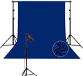 Blue Photography Backdrop for Photoshoot, 10x10 Ft Polyester Photo Backdrop Curtains, Blue Backdrops Screen for Photo Studio, Video, Content Creators, Birthday Parties Background by Unknown