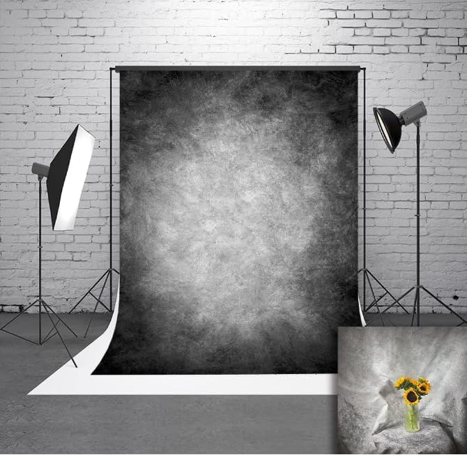 8x10ft Abstract Black Gray Portrait Photography Backdrops Photo Studio Prop Background for Children Adult - Image 2