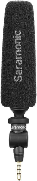 Saramonic Unidirectional Micro-Shotgun Microphone with 3.5mm TRRS Output for Smartphones, Tablets, Computers and More with a 3.5mm Headphone Port (SmartMic5S) by Saramonic
