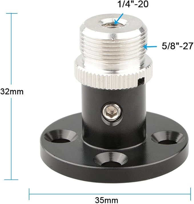 CAMVATE Microphone Table Mount with 5/8"-27 Thread - 1193 - Image 2