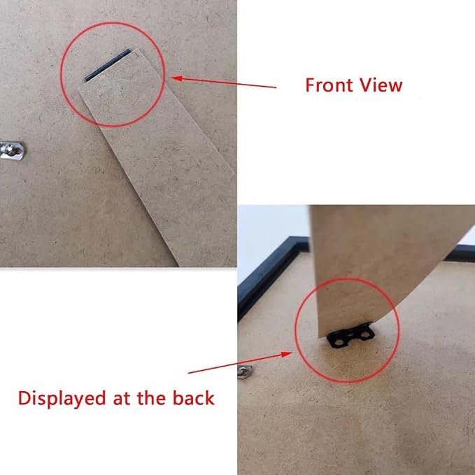 50 Pack Easel Hinge Replacement Picture Frame Back Stand Mounting Bracket Butterfly Hinges for Display Photo Frame Folding Feet Support Cardboard Connector Mount Screw-Free - Image 6