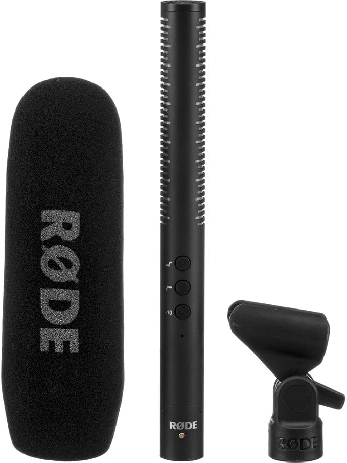 RØDE NTG4 Shotgun Microphone w/Digital Switches Bundled with Universal Shockmount + Fur Windshield + XLR Microphone Cable + Cleaning Cloth (5 Items) - Image 4