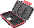 Memory Card Case Holder Protector for 12 Micro SD Card + 12 TF Card -Black | Card Carrying Case Storage Organizer, Water-Resistant, Dustproof, Anti-Shock, Made of ABS plastic, With hand strap, Portable by Keabroir