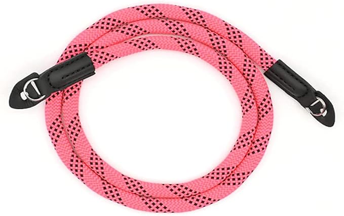 Camera Strap Vintage 100cm Nylon Climbing Rope Camera Neck Shoulder Strap for Micro Single and DSLR Camera (Pink) - Image 2