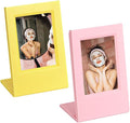 Orga'Neat 2x3 Mini Photo Frame w/Storage Case for Instax Mini Film Evo/12/11/Liplay/Se/Link 3/41/40/99/90/7+ Photos, Polaroid Small Wallet Size Picture Desk Display for Home & Office -2 Set by OrgaNeat