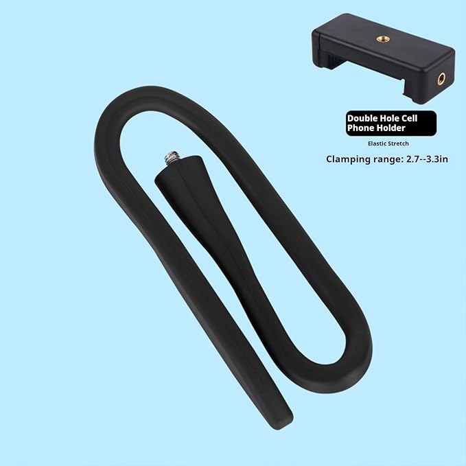 Microphone Holder Cell Phone Holder Adjustable Gooseneck Smartphone Holder for iPhone16/15/14/13/12 Pro Max and Samsung Galaxy All Smartphones Universal Guitar Playing Live Gig Cell Phone Clip Holder - Image 5