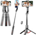 Phone Gimbal Stabilizer for Phone, Selfie Stick & Tripod with Remote Control | One-Touch Horizontal/Vertical Switch & 360 Rotation | Portable Design by irianu