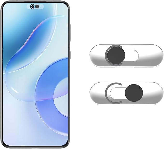 Front Camera Cover Compatible for Smartphones,Webcam Cover Compatible for Pixel/Galaxy/iPad,Protect Privacy and Security,Camera Slide Protection,2 Pack-Black by EYSOFT
