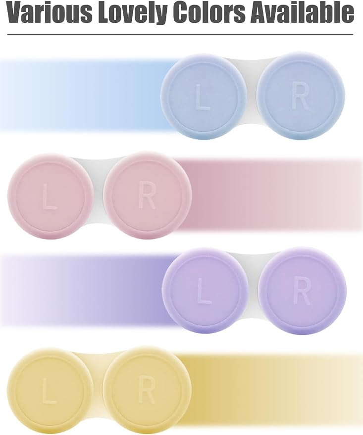 Vastsoon 4 Pack Contact Lens Case, Contact Solution Soaking Case Replacement Kit for Travel, Daily Use (Pink) - Image 7