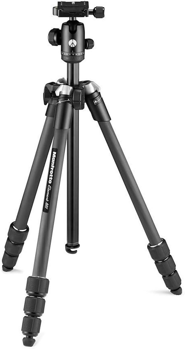 Manfrotto Element MII Mobile Bluetooth MKELMII4BMB-BH, Lightweight Aluminium Travel Tripod, with Carry Bag, Arca-Compatible Ball Head, Load up 8kg, for DSLRs, CSCs, Compact Cameras and Smartphones by Unknown