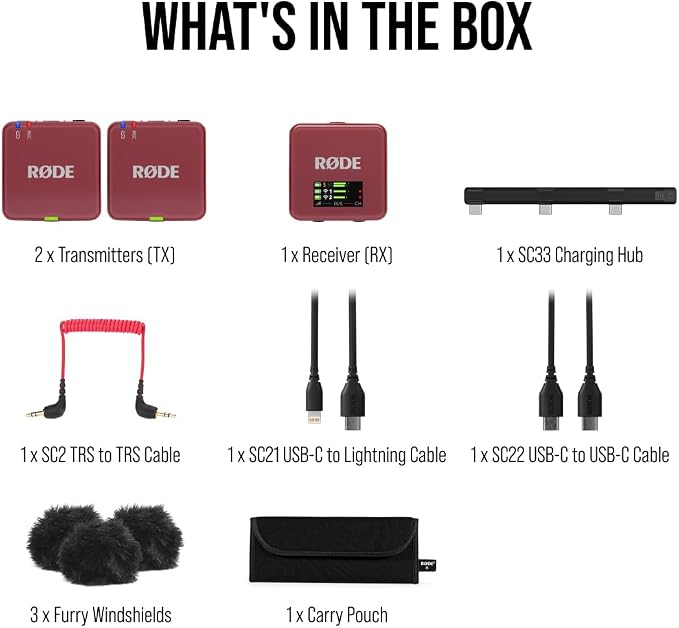 RØDE Wireless GO (Gen 3) – Compact Wireless Mic – Pristine Audio, 32-bit Float Recording, Automatic Level Control, for Phones, Cameras and Computers (Rose) - Image 9