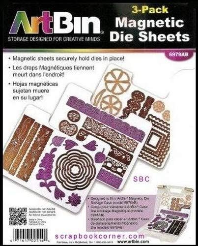 ArtBin 6979AB Magnetic Die Sheet Set 3-Pack, Die Organizers, Magnetic Organizer Sheets, [3] Sheets, White - Image 3