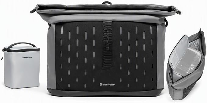 Manfrotto Uncover Camera Messenger/Sling Bag 7L, Expandable Roll-Top | Photography Shoulder Bag for Compact Mirrorless & DSLR, Everyday Travel Bag by Unknown