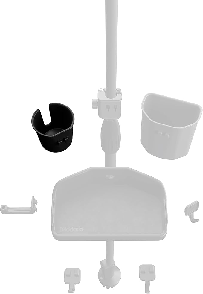 D'Addario Mic Stand Accessory System Cup Holder | D'Addario mic stand accessories organize picks, drinks and gear, keeping essentials secure, visible and stage-ready. - Image 3