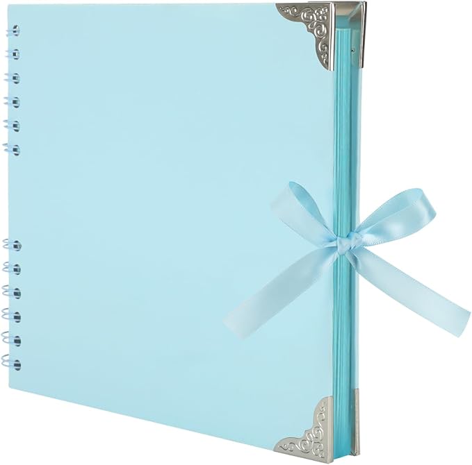 LOYALBOOK 8 x 8 inch DIY Scrapbook Album 60Pages For Wedding Family Photo | Nice Thick Sturdy&Well-Made Good Value Craft Parties Birthday Dinners Graduation Ceremonies Diplomas Storage by LOYAL+BOOK
