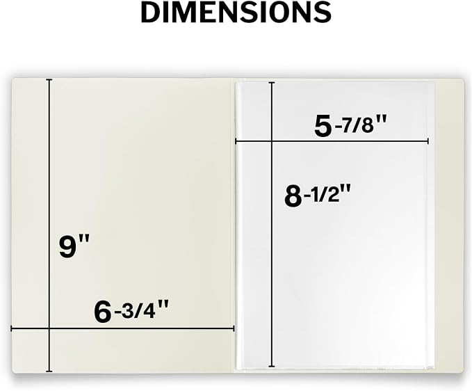 Dunwell Presentation Book 24-Pocket 5.5x8.5, Plastic Sleeves, 2-Pack, Ivory | Acid-Free Poly, Displays 48 Pages, Tear-Resistant Sleeves, Ideal for Documents & Artwork - Image 3