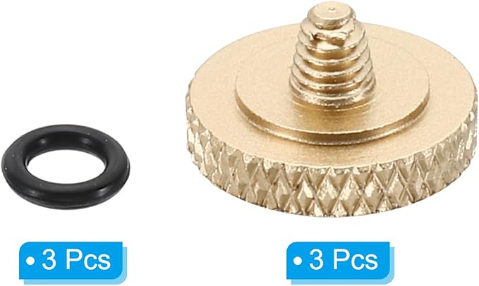 PATIKIL Camera Shutter Button, 3 Pack Soft Shutter Release Button Pure Copper Camera Button Knurled Suitable for Nikon for Fujifilm for Leica DSLR/SLR Camera, Matte Golden - Image 3