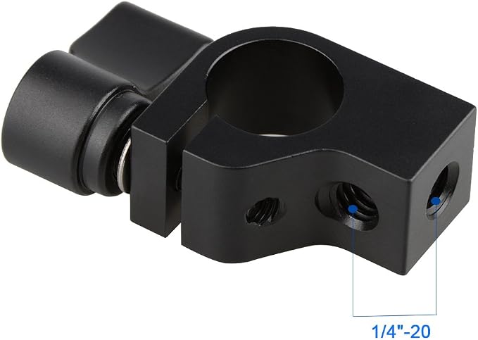 CAMVATE 15mm Single Rod Clamp for Camera DSLR Rail System(Black) - Image 2