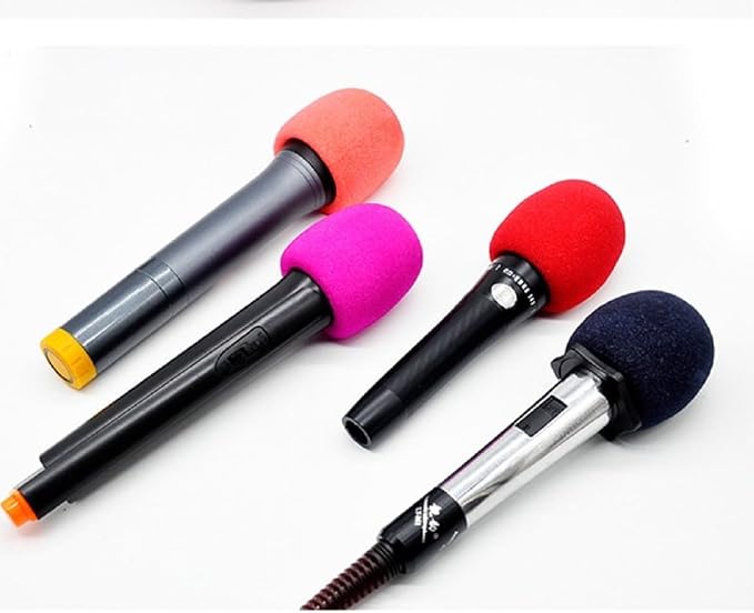 Yiasangly Microphone Cover, Thick Colorful Foam Mic Cover, Handheld Stage Microphone Windscreen, Reusable Foam Covers， Foam Micro Filter for Most Handheld Microphone for Karaoke DJ - 10 Pieces - Image 6