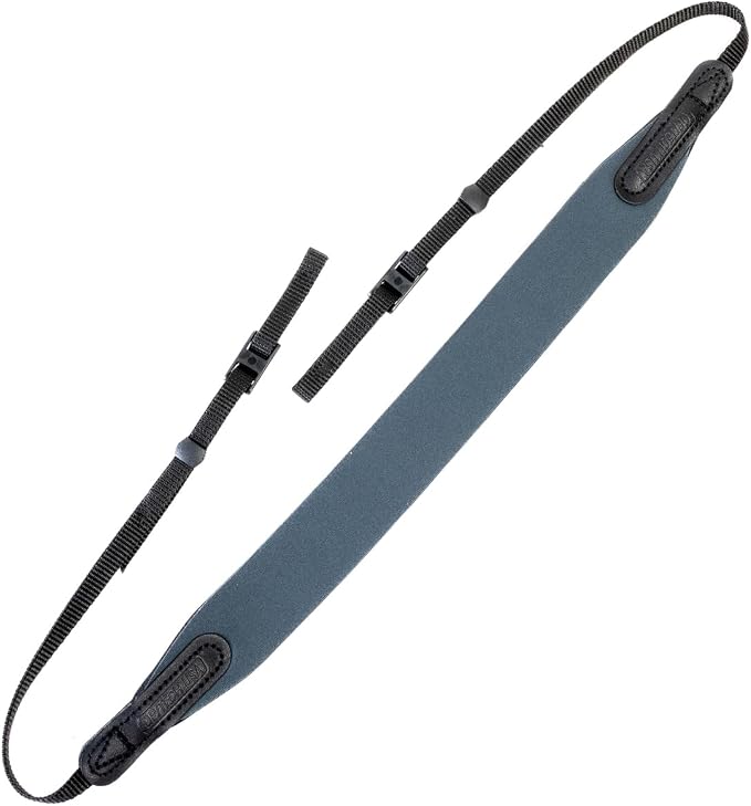 OP/TECH USA E-Z Comfort Neoprene Neck Strap - Lightweight, Padded, Adjustable Strap for DSLR, Mirrorless & Binoculars (Charcoal) - Made in USA by OPTECHusa