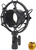 48-53mm Microphone Shock Mount Anti Vibration Mic Suspension Mount Aluminum Alloy Condenser Microphones Holder Clip with Metal Screw Adapter Isolation Absorber Studio by Unknown