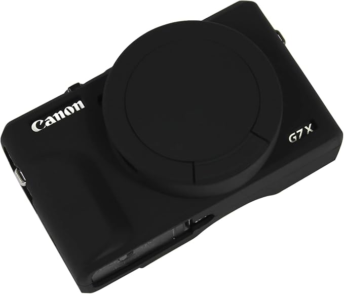 Easy Hood Camera Case Cover for Canon Powershot G7X Mark III Camera(Black) | With Removable Lens Cover,Soft Silicone Protective Case,Anti-Scratch,Slim Fit,Enhanced Grip,Lightweight Camera Accessories by EasyHood